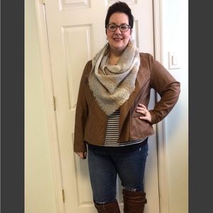 Faux leather Moto jacket, Sz 20